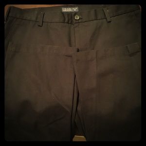 IZOD dress pants 36 x 30 slim fit work pants black